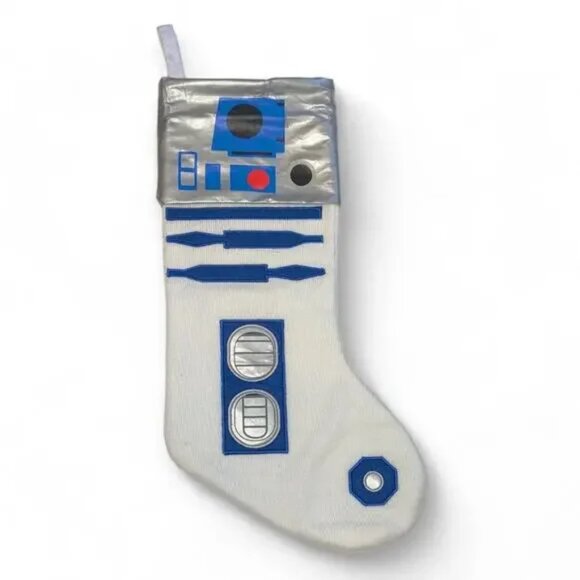Star Wars R2D2 Christmas Holiday Knit Hanging Stocking 19 x 10 inches - Picture 2 of 11